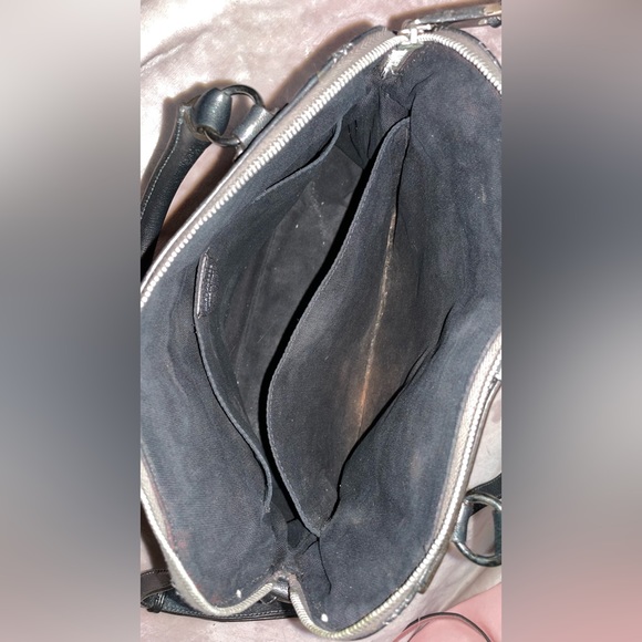 Marc Jacobs Metallic Silver Charcoal Quilted Satchel Convertible - Picture 12 of 13